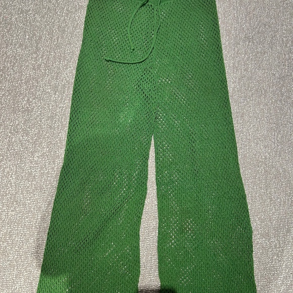 WeWoreWhat Green Knit Swim Coverup Pants - Picture 1 of 4